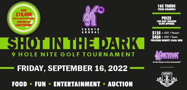Karma Concerts Shot in the Dark Nite 9 Hole Golf Tournament on September 16th, 2022